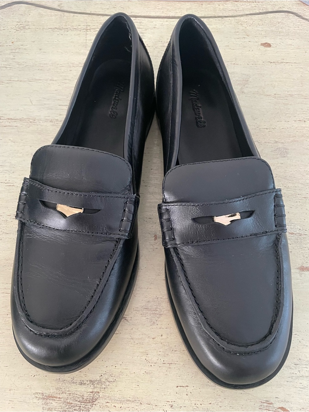 Madewell The Grayson Penny Loafer in True Black Size 9 1/2 M NWOB $178 NX647 - Picture 6 of 11